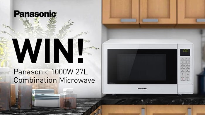 Image for Win a Panasonic 1000W 27L Combination Microwave!
